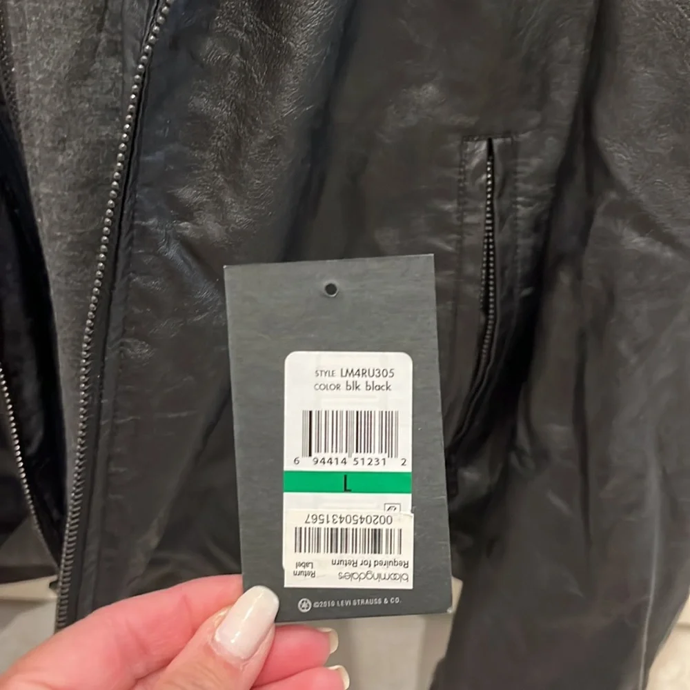 Levi’s leather hooded jacket